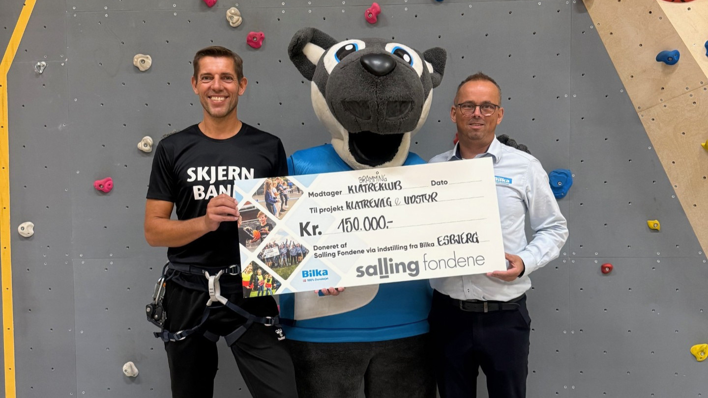 Bramming Klatreklub udvider med stor klatrevæg efter generøs donation af Bilka Esbjerg