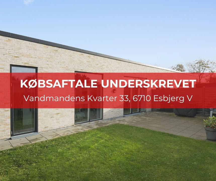 Købsaftale på rækkehus i Sønderris underskrevet hos RealMæglerne Esbjerg og Bramming