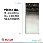 Sådan kan din bils kabinefilter se ud efter 15.000 km: Bestil tid til airconditionservice hos Auto Teknik Sæby Bosch Car Service