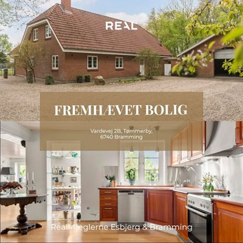 RealMæglerne Esbjerg og Bramming præsenterer rummelig og unik villa i Bramming
