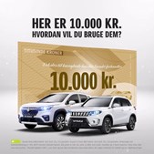 Få 10.000 kr til valgfrit tilbehør ved køb af ny Vitara eller S-Cross hos Henrik Christensen Suzuki Fredericia