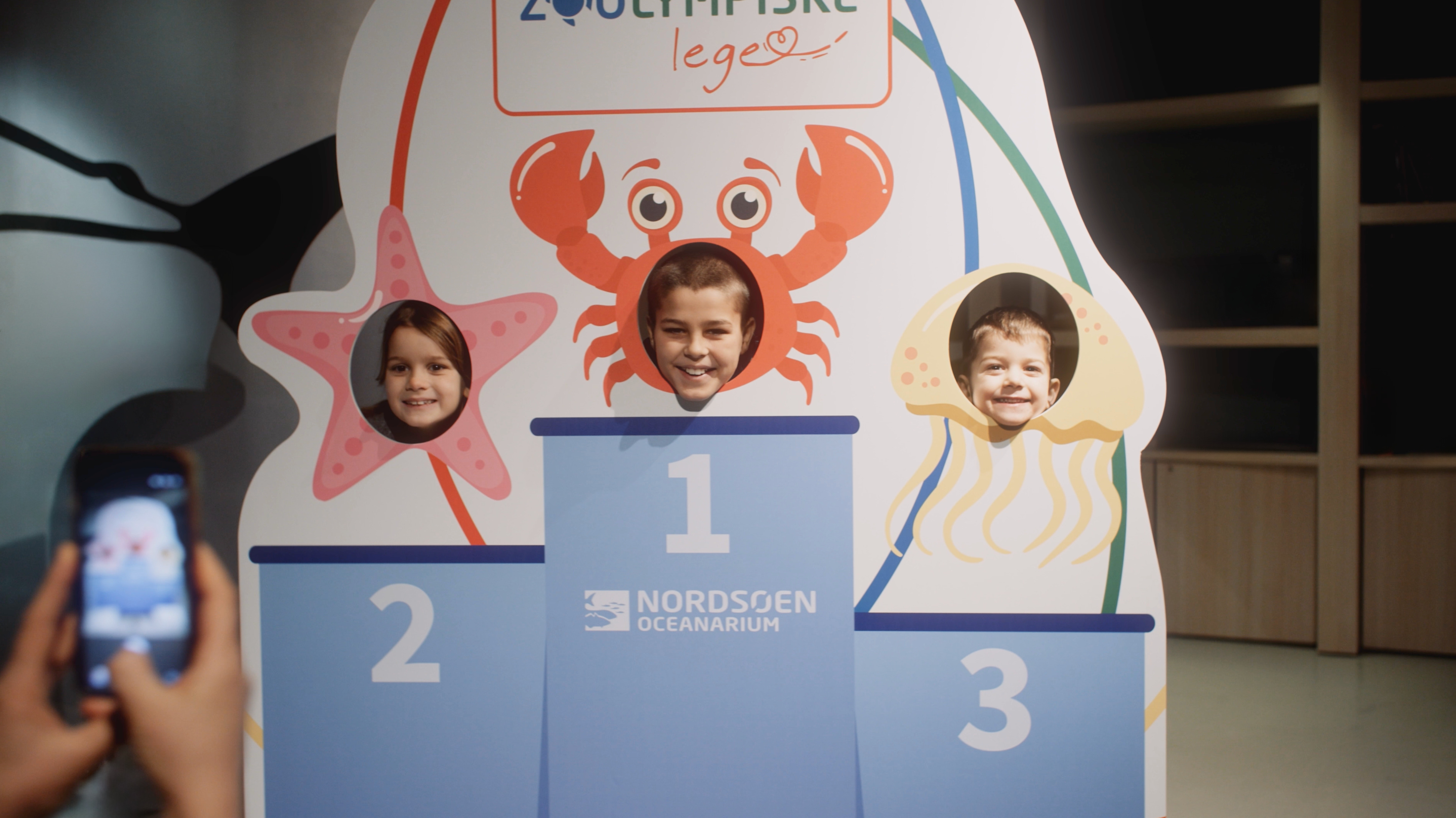 Dyst med dyrene til Zoolympiske Lege på Nordsøen Oceanarium 