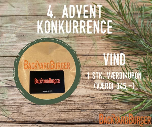 BackyardBurger lancerer adventskonkurrence med chance for at vinde værdibevis