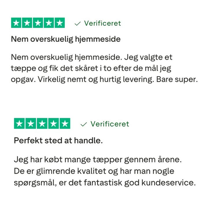 HOKA TÆPPER & GULVE ApS fejrer 400 anmeldelser med topkarakter på Trustpilot