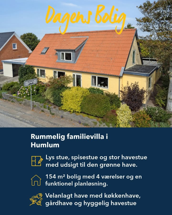 EDC Ejen­doms­grup­pen  Struer præsenterer rummelig villa med skøn have på Østerbrogade 41 i Humlum