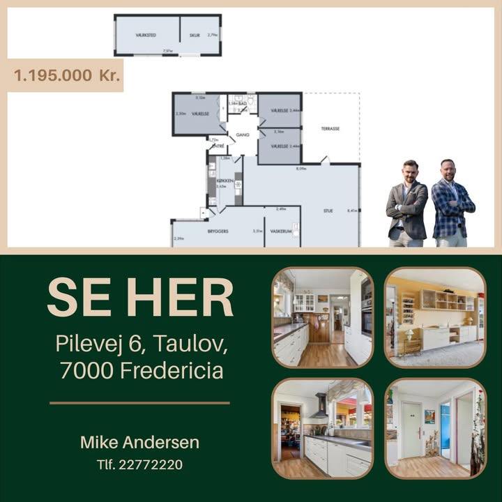 Ejendomsmægler Mike Andersen præsenterer charmerende villa i Taulov, Fredericia