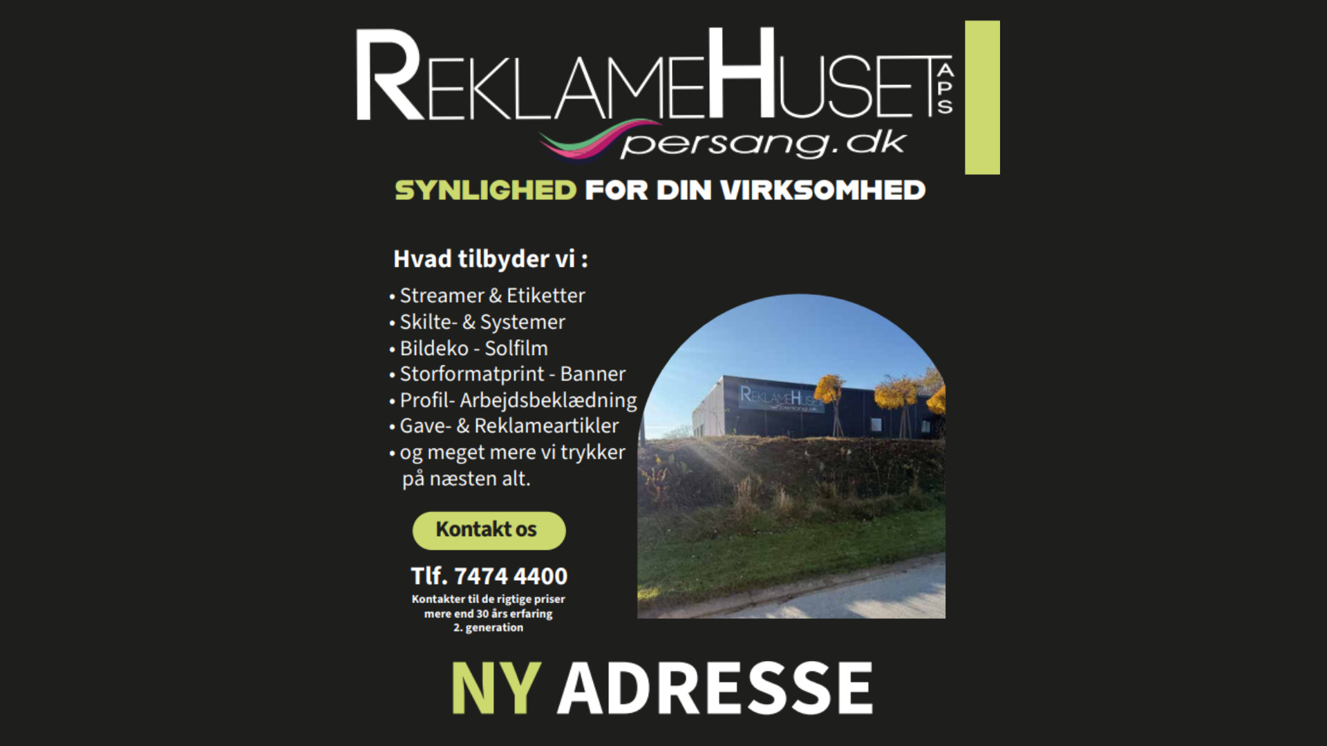 Reklamehuset Per Sang rykker til nye rammer i Aabenraa