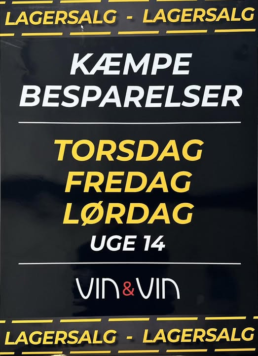 Vin & Vin Hobro inviterer til lagersalg med gode tilbud og smagsprøver