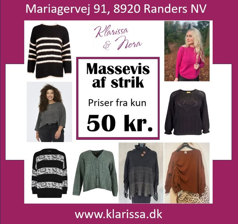 Klarissa & Nora annoncerer kæmpe udsalg i Randers 