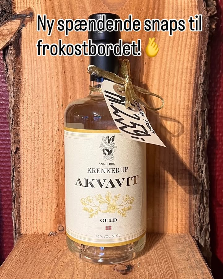 Den gode vino præsenterer Krenkerup Gods' nye akvavit lavet på guldøl