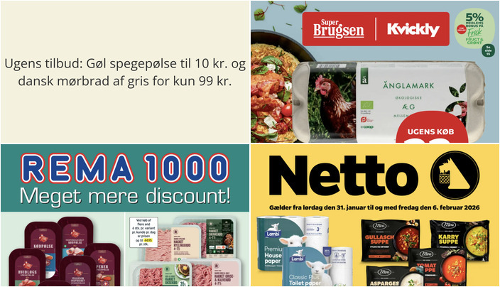 Ugens tilbud: Gøl spegepølse til 10 kr. og dansk mørbrad af gris for kun 99 kr.