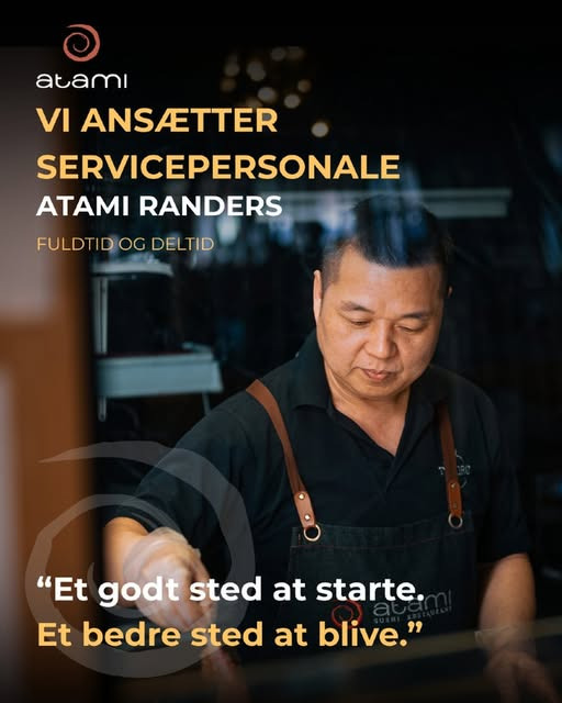 Atami Sushi Randers søger fuldtids- og deltidsmedarbejdere til service