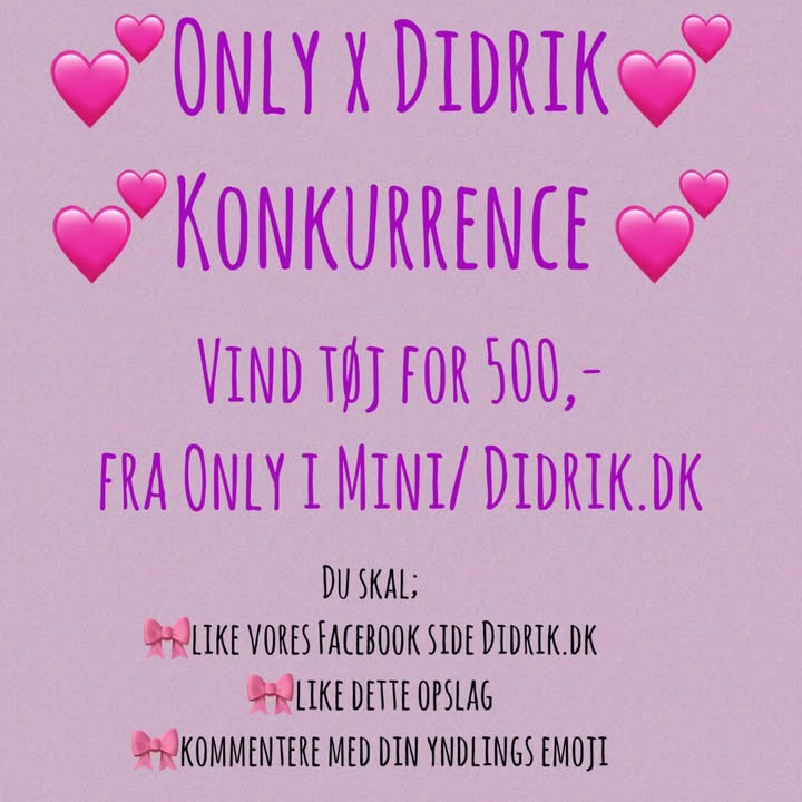 Didrik lancerer tøjkonkurrence: Vind for 500 kr. ved at deltage på Facebook