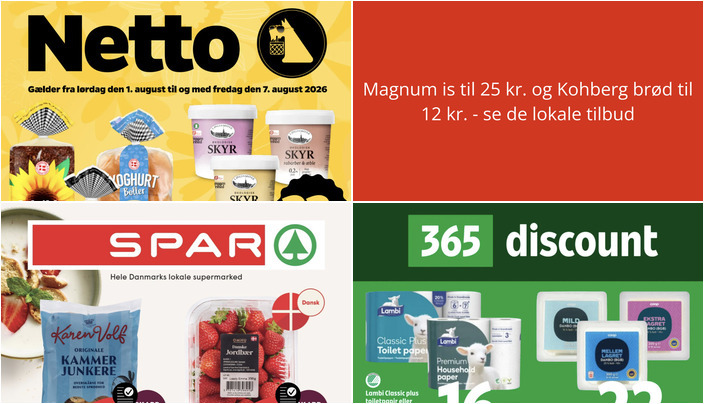 Magnum is til 25 kr. og Kohberg brød til 12 kr. - se de lokale tilbud