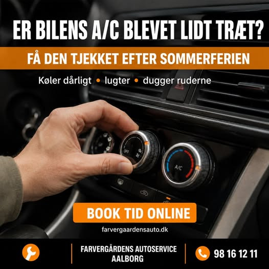 Farvergårdens Autoservice tilbyder eftersyn af bilens A/C