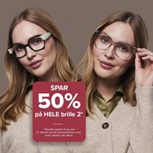 NYTSYN Veri tilbyder 50% rabat på din anden brille med ZEISS-glas