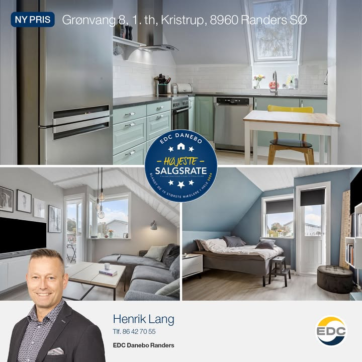 Ny pris: Indflytningsklar lejlighed med have hos EDC Danebo i Kristrup