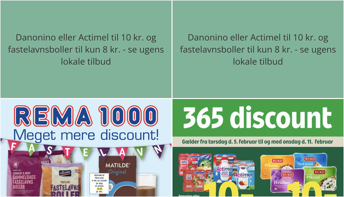 Danonino eller Actimel til 10 kr. og fastelavnsboller til kun 8 kr. - se ugens lokale tilbud