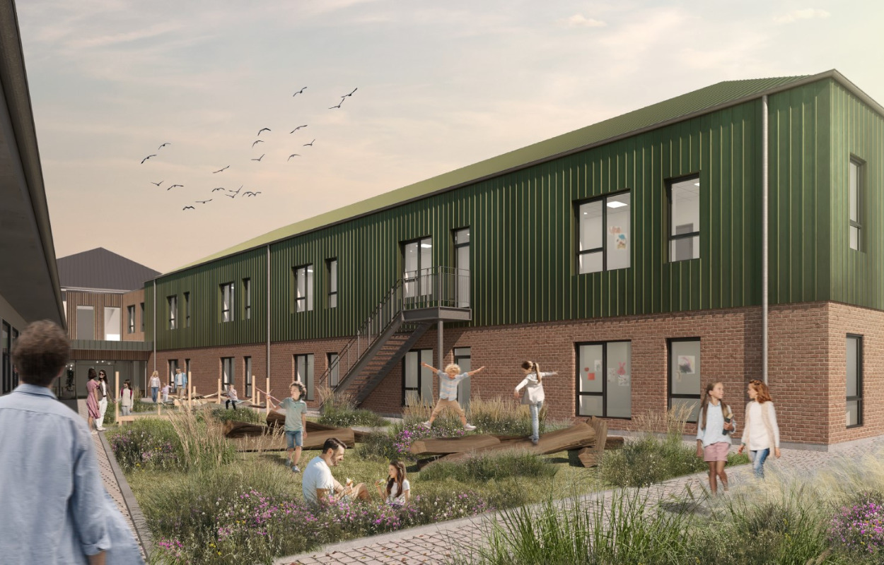 Flere børn kræver flere lokaler – nu går stor udvidelse af Egebjergskolen i gang