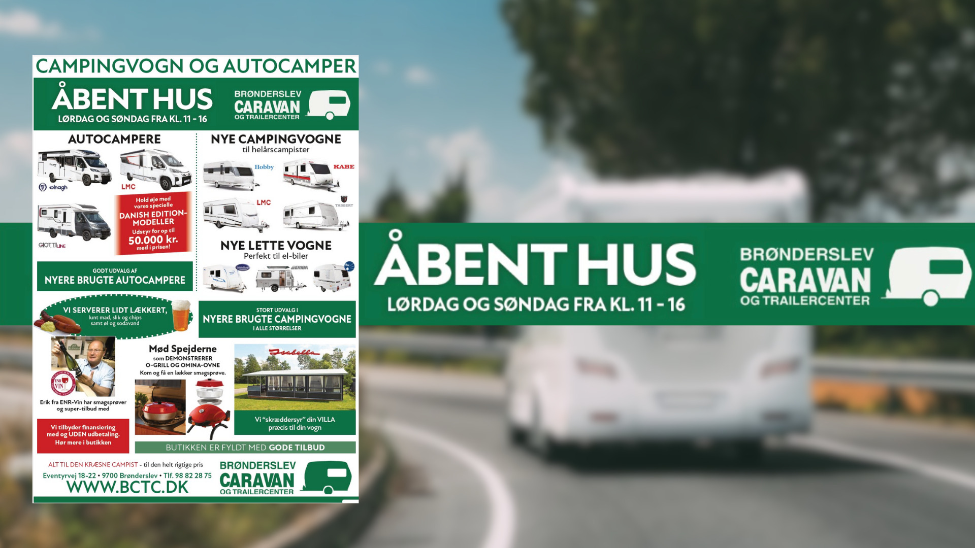 Åbent hus hos Brønderslev Caravan & Trailercenter med gode tilbud og inspiration