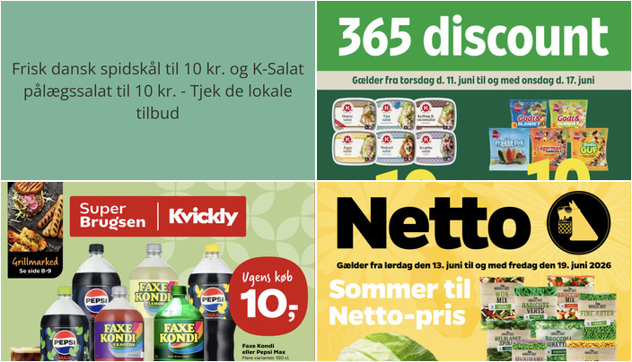 Frisk dansk spidskål til 10 kr. og K-Salat pålægssalat til 10 kr. - Tjek de lokale tilbud