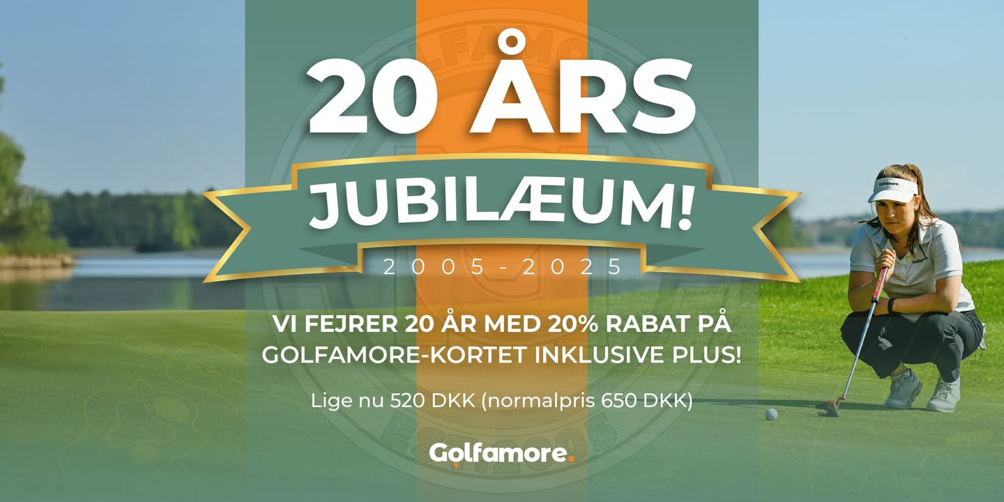 StensballeGaard Golfklub fejrer Golfamores 20-års jubilæum med 20% rabat på medlemskab
