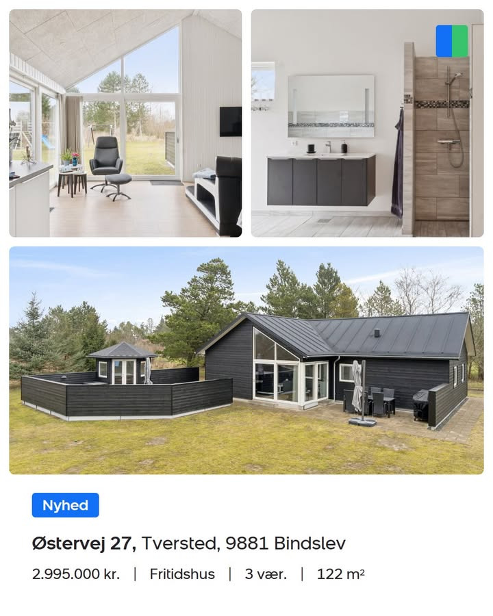 Nybolig Hjørring præsenterer luksuriøst fritidshus med spa og sauna i Tversted