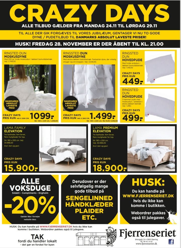 Fjerrenseriet lancerer Crazy Days med ekstra gode tilbud i uge 48