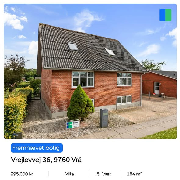 Nybolig Brønderslev & Vrå præsenterer familievilla på Vrejlevvej 36 i Vrå