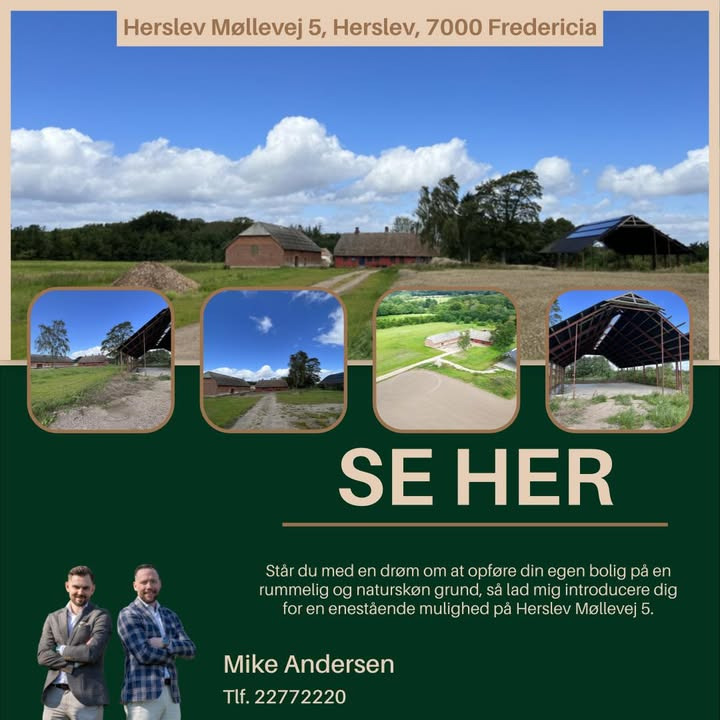 Ejendomsmægler Mike Andersen præsenterer unik byggegrund i naturskønne Herslev