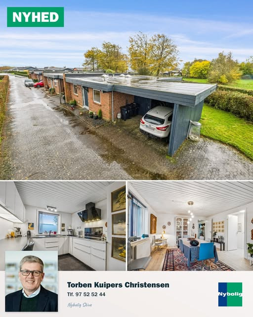 Rækkehus på Kærvej i Roslev klar til fremvisning