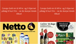 Canaja Gold vin til 49 kr. og 3-Stjernet pålæg til kun 9 kr. - se de skarpe lokale tilbud
