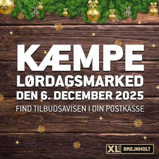 XL-Byg Brejnholt Randers inviterer til kæmpe lørdagsmarked den 6. december