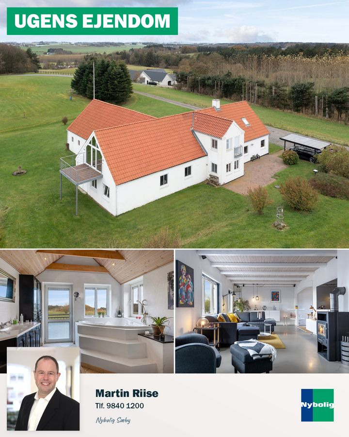 Nybolig Sæby A/S præsenterer liebhaverejendom i naturskønne omgivelser på Rosendalsvej 4