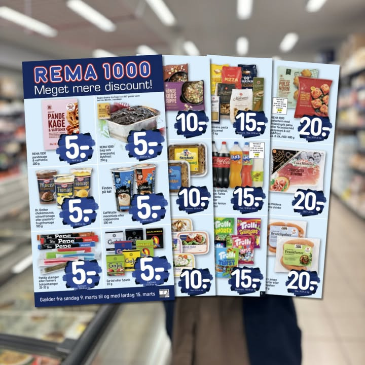 Rema 1000 Hadsund præsenterer avistilbud: Varer til 5, 10, 15 og 20 kroner