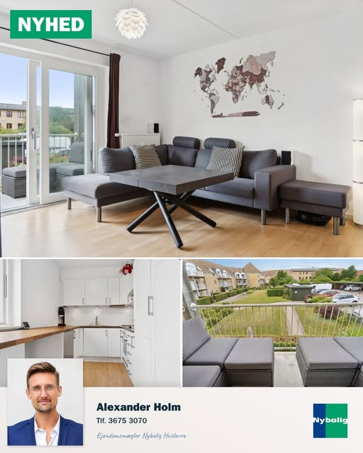 Nybolig Hvidovre præsenterer lys og indflytningsklar 2-værelses på Bolystvej