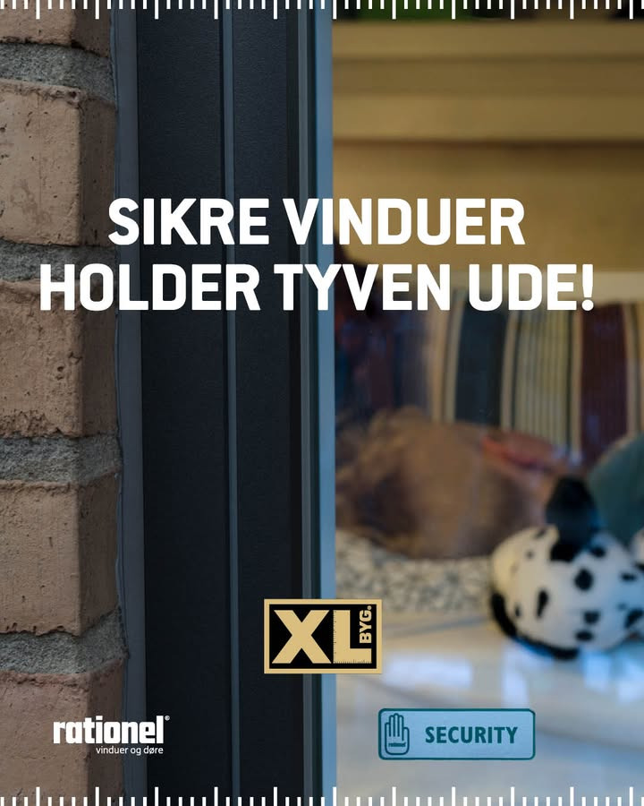 Sikre vinduer fra XL Byg Tømmergaarden Hals skaber tryghed i hjemmet