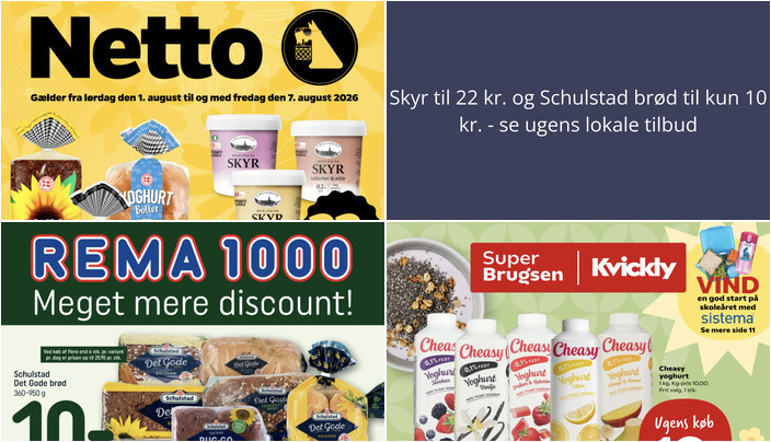 Skyr til 22 kr. og Schulstad brød til kun 10 kr. - se ugens lokale tilbud