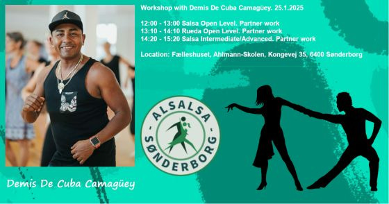 Salsa og Rueda workshop med Demis De Cuba Camagüey i Sønderborg