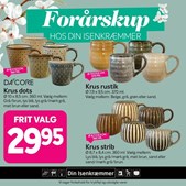 Fredericia Isenkram præsenterer DA’CORE krus: vælg mellem dots, rustic eller strib til kun 29,95 kr.