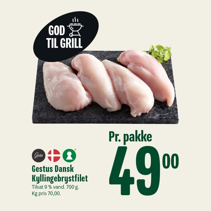 Tip til grillet kyllingebryst fra MIN KØBMAND, NIM