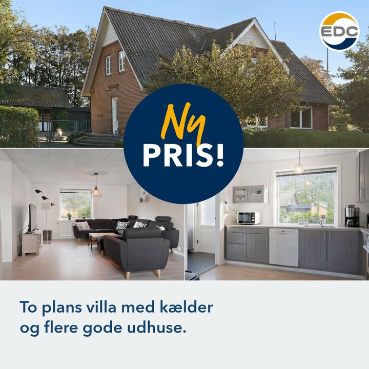 EDC Ejendomsgruppen Struer annoncerer prisnedsættelse på ejendom