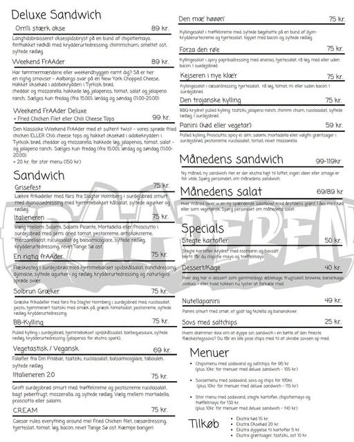 FrAAderen har 20% på sandwich og salat tirsdag d. 14. juli