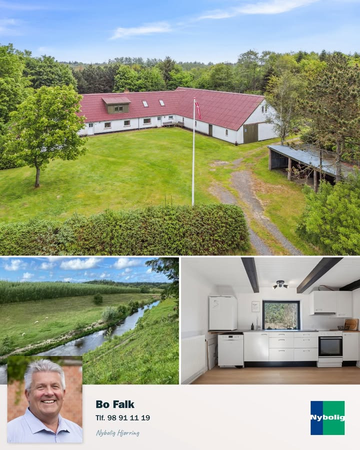 Nybolig Hjørring v/Morten Hove tilbyder landejendom ved Uggerby Å med unik naturadgang
