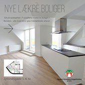 Moderne lejligheder klar til udlejning i Randers C med mulighed for boligstøtte og lån til indskud