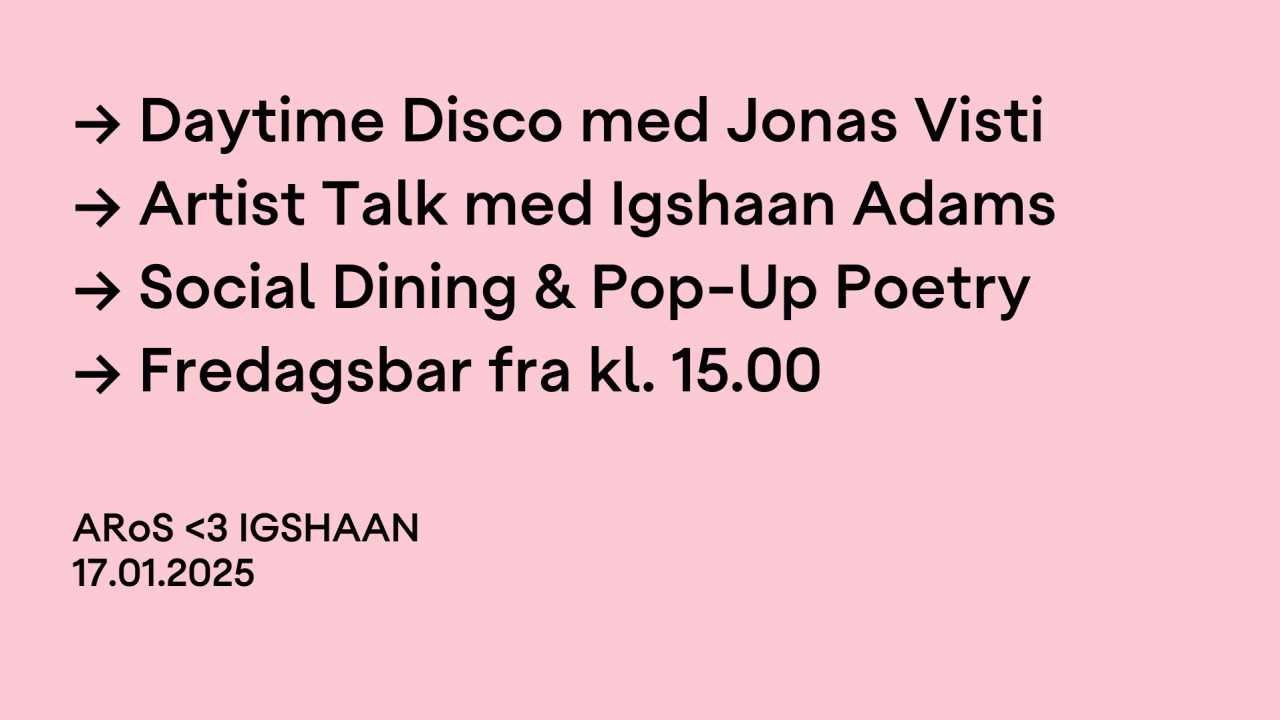 Oplev åbningen af Igshaan Adams' udstilling på ARoS med et festligt program