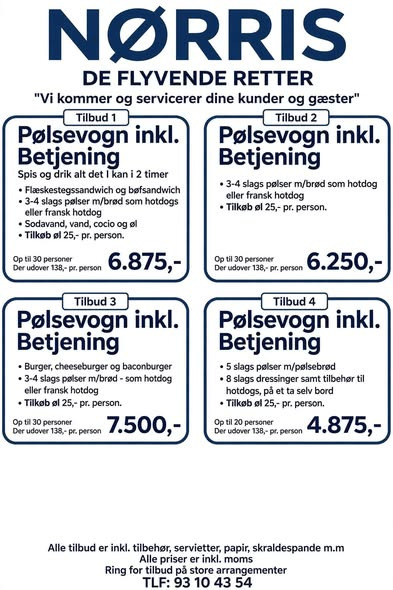 Nørris Multifirma ApS præsenterer nye madvognstilbud til fester og arrangementer