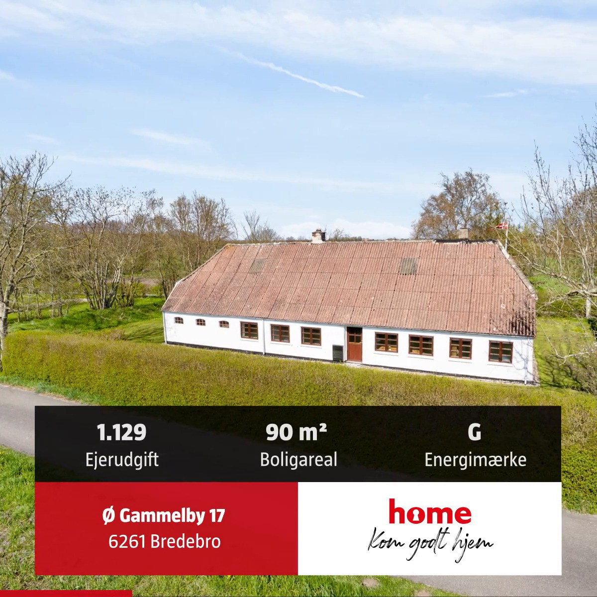 Home Tønder: Charmerende ejendom til salg i Bredebro – 90 m² til 299.000 kr.