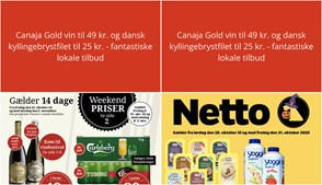Canaja Gold vin til 49 kr. og dansk kyllingebrystfilet til 25 kr. - fantastiske lokale tilbud