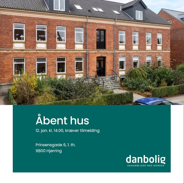 Danbolig Hjørring inviterer til åbent hus på lys ejerlejlighed i Hjørring centrum